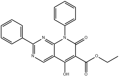 ethyl 5-hydroxy-7-oxo-2,8-diphenyl-7,8-dihydropyrido[2,3-d]pyrimidine-6-carboxylate 구조식 이미지