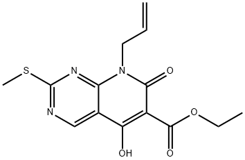 ethyl 8-allyl-5-hydroxy-2-(methylthio)-7-oxo-7,8-dihydropyrido[2,3-d]pyrimidine-6-carboxylate 구조식 이미지