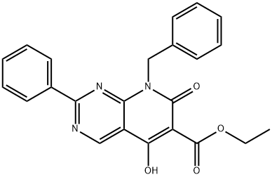 ethyl 8-benzyl-5-hydroxy-7-oxo-2-phenyl-7,8-dihydropyrido[2,3-d]pyrimidine-6-carboxylate Structure