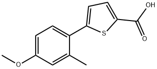 5-(4-메톡시-2-메틸페닐)티오펜-2-카르복실산 구조식 이미지
