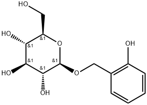 2-히드록시벤질베타-D-글루코피라노사이드 구조식 이미지