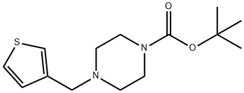 4-(3-Thienylmethyl)-1-piperazinecarboxylic acid 1,1-dimethylethyl ester Structure