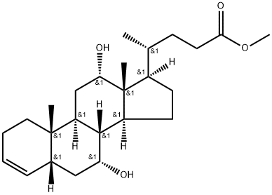 (5beta,7alpha,12alpha)-7,12-Dihydroxychol-3-en-24-oic산메틸에스테르 구조식 이미지