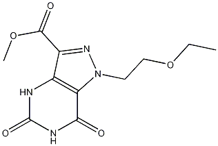 methyl 1-(2-ethoxyethyl)-4,5,6,7-tetrahydro-5,7-dioxo-1H-pyrazolo[4,3-d]pyrimidine-3-carboxylate Structure