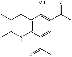 1,1-[4-(Ethylamino)-6-hydroxy-5-propyl-1,3-phenylene]bis-ethanone 구조식 이미지