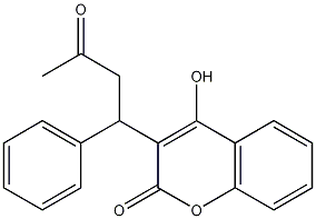 3-(alpha-Acetonylbenzyl)-4-hydroxycoumarin 구조식 이미지