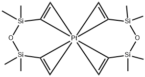 Bis[1,3-bis( 2-ethenyl)-1,1,3,3-tetramethyldisiloxane]platinum 구조식 이미지