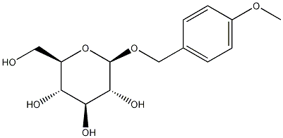 (4-Methoxyphenyl)methyl beta-D-glucopyranoside 구조식 이미지