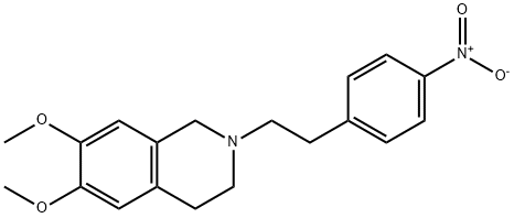 1,2,3,4-Tetrahydro-6,7-dimethoxy-2-[2-(4-nitrophenyl)ethyl]isoquinoline 구조식 이미지