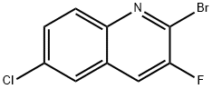 2-Bromo-6-chloro-3-fluoroquinoline Structure