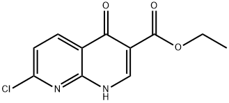 7-클로로-4-하이드록시-[1,8]나프티리딘-3-카복실산에틸에스테르 구조식 이미지
