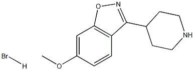 6-Methoxy-3-(4-piperidinyl)-1,2-benzisoxazole Hydrobromide 구조식 이미지