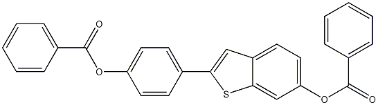 2-[4-(벤조일옥시)페닐]벤조[b]티오펜-6-올6-벤조에이트 구조식 이미지