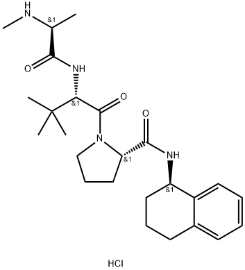 L-Prolinamide, N-methyl-L-alanyl-3-methyl-L-valyl-N-[(1R)-1,2,3,4-tetrahydro-1-naphthalenyl]- (9CI) Structure