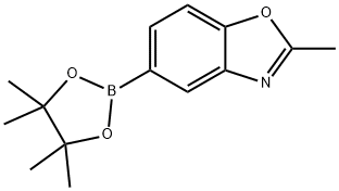 2-Methyl-5-(4,4,5,5-tetramethyl-1,3,2-dioxaborolan-2-yl)benzo[d]oxazole 구조식 이미지