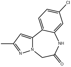 9-Chloro-2-methyl-5H-pyrazolo[1,5-d][1,4]benzodiazepin-6(7H)-one 구조식 이미지