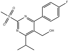 4-(4-Fluorophenyl)-5-hydroxymethyl-6-isopropyl-2-methylsulfonylpyrimidine 구조식 이미지