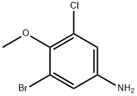 3-Bromo-5-chloro-4-methoxyaniline Structure