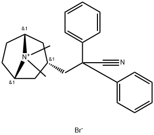 3-(2-Cyano-2,2-diphenylethyl)-8,8-dimethyl-8-azoniabicyclo[3.2.1]octane bromide 구조식 이미지