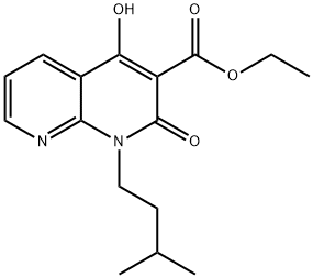 ethyl 4-hydroxy-1-isopentyl-2-oxo-1,2-dihydro-1,8-naphthyridine-3-carboxylate 구조식 이미지