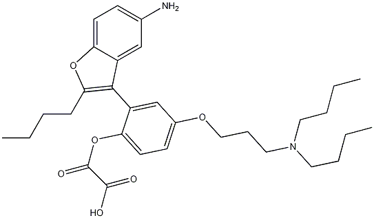 (5-amino-2-butyl-3-benzofuranyl)[4-[3-(dibutylamino)propoxy]phenyl]-,oxalate 구조식 이미지