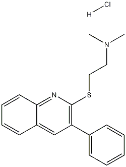 N,N-Dimethyl-2-((3-phenyl-2-quinolinyl)thio)ethanamine monohydrochloride Structure