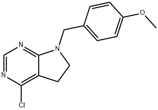 4-chloro-7-(4-methoxybenzyl)-6,7-dihydro-5H-pyrrolo[2,3-d]pyrimidine Structure