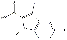 5-fluoro-1,3-dimethyl-1H-indole-2-carboxylic acid 구조식 이미지