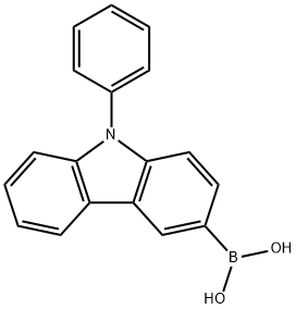 9-Phenyl-9H-carbazol-3-ylboronic acid 구조식 이미지