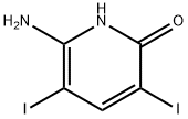 2-Amino-3,5-diiodo-6-hydroxypyridine hydrochloride Structure