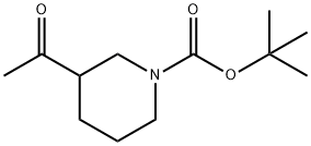 3-아세틸-피페리딘-1-카르복실산tert-부틸에스테르 구조식 이미지