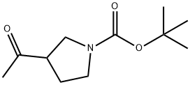 tert-부틸3-아세틸피롤리딘-1-카르복실레이트 구조식 이미지