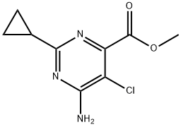 Methyl 6-amino-5-chloro-2-cyclopropylpyrimidine-4-carboxylate 구조식 이미지