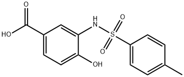 4-Hydroxy-3-p-tolylsulfonamidobenzoic acid Structure