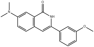 1(2H)-Isoquinolinone, 7-(dimethylamino)-3-(3-methoxyphenyl)- 구조식 이미지