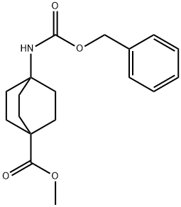 methyl 4-(((benzyloxy)carbonyl)amino)bicyclo[2.2.2]octane-1-carboxylate 구조식 이미지