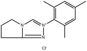 2-(2,4,6-Trimethyl-phenyl)-2,5,6,7-tetrahydro-pyrrolo[2,1-c][1,2,4]triazol-4-ylium chloride Structure