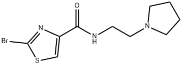 2-BROMO-N-(2-(PYRROLIDIN-1-YL)ETHYL)THIAZOLE-4-CARBOXAMIDE Structure