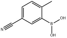 5-시아노-2-메틸페닐보론산 구조식 이미지