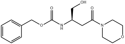 N-Benzyloxycarbonyl-4-[(3R)-3-amino-1-oxo-4-(hydroxy)butyl]morpholine 구조식 이미지