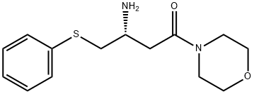 4-[(3R)-3-Amino-1-oxo-4-(phenylthio)butyl]morpholine 구조식 이미지