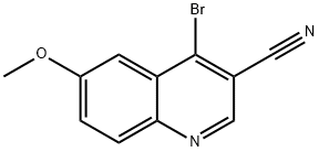 4-브로모-6-메톡시퀴놀린-3-카보니트릴 구조식 이미지