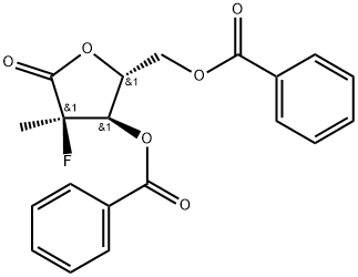 ((2R,3R,4R)-3-(benzoyloxy)-4-fluoro-4-methyl-5-oxotetrahydrofuran-2-yl)methyl benzoate Structure