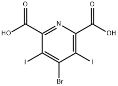 4-브로모-3,5-디요오도피리딘-2-카르복실산 구조식 이미지
