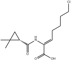 7-Chloro-2-[[[(1S)-2,2-dimethylcyclopropyl]carbonyl]amino]-2-heptenoic acid Structure