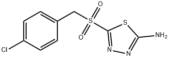 5-(4-클로로벤질술포닐)-1,3,4-티아디아졸-2-아민 구조식 이미지
