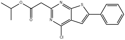 isopropyl 2-(4-chloro-6-phenylthieno[2,3-d]pyrimidin-2-yl)acetate Structure