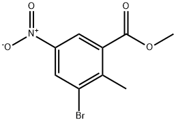 methyl 3-bromo-2-methyl-5-nitrobenzoate Structure