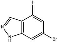 6-BROMO-4-IODO-1H-INDAZOLE Structure