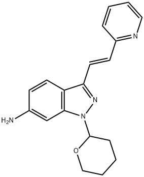886230-76-8 (E)-3-[2-(Pyridin-2-yl)ethenyl]-1-(tetrahydro-2H-pyran-2-yl)-1H-indazol-6-amine